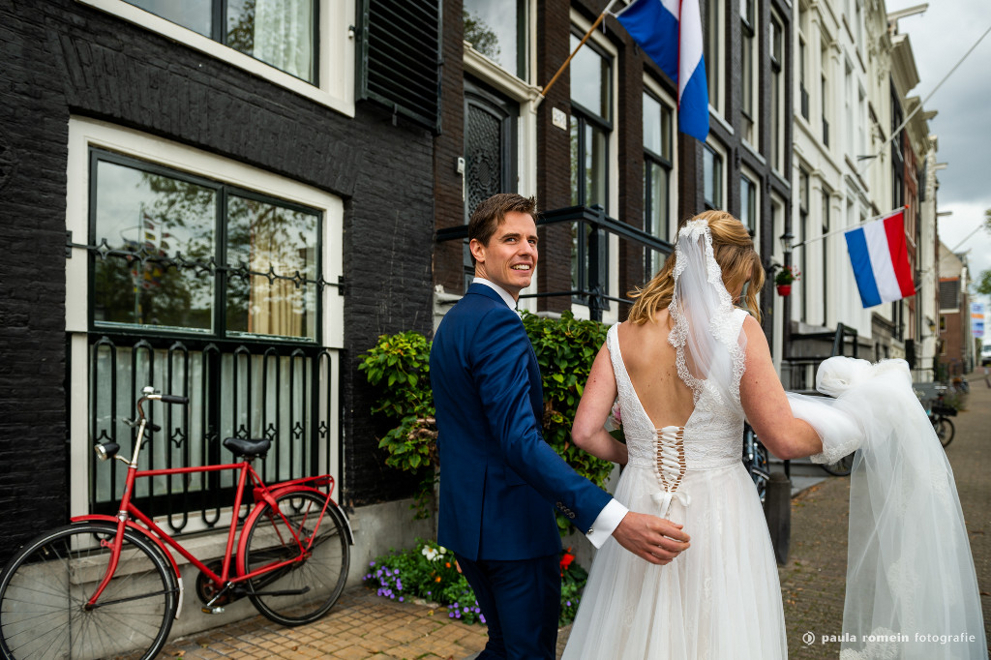 bruidspaar, trouwen, fotograaf, trouwfotograaf, Amsterdam, bruid, bruidegom