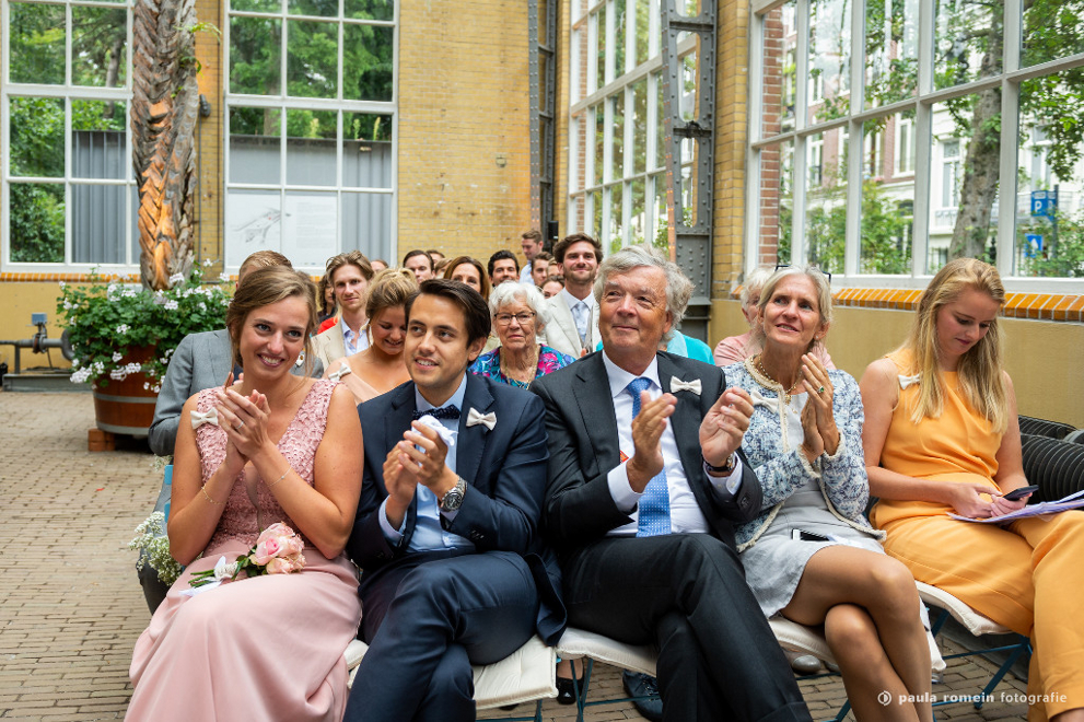 bruidspaar, trouwen, fotograaf, trouwfotograaf, Amsterdam, bruid, bruidegom, Hortus Botanicus , trouwceremonie